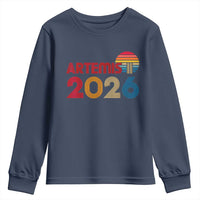 2026 Lunar Mission Retro Sunset Youth Sweatshirt Vintage Space Exploration Astronomy Enthusiasts Sci-Fi Lovers