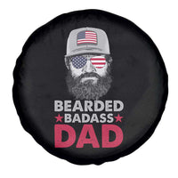 Bearded Badass American Dad Spare Tire Cover Funny 4th July US for Men