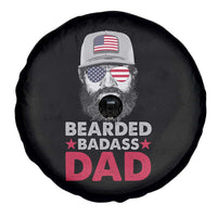 Bearded Badass American Dad Spare Tire Cover Funny 4th July US for Men