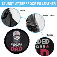 Bearded Badass American Dad Spare Tire Cover Funny 4th July US for Men