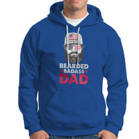 Funny Patriots American Men Bearded Badass Dad Hoodie - Wonder Print Shop