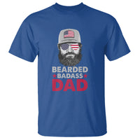 Funny Patriots American Men Bearded Badass Dad T Shirt - Wonder Print Shop