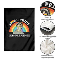 Gay Pride Garden Flag More Pride Less Prejudice LGBT Pride Month - Wonder Print Shop