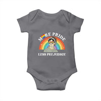 Gay Pride Baby Onesie More Pride Less Prejudice LGBT Pride Month - Wonder Print Shop