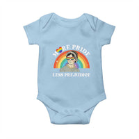 Gay Pride Baby Onesie More Pride Less Prejudice LGBT Pride Month - Wonder Print Shop