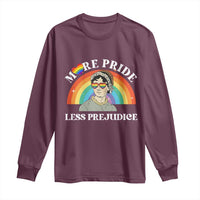 Gay Pride Long Sleeve Shirt More Pride Less Prejudice LGBT Pride Month - Wonder Print Shop