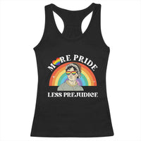 Gay Pride Racerback Tank Top More Pride Less Prejudice LGBT Pride Month - Wonder Print Shop