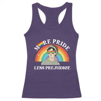 Gay Pride Racerback Tank Top More Pride Less Prejudice LGBT Pride Month - Wonder Print Shop