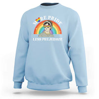 Gay Pride Sweatshirt More Pride Less Prejudice LGBT Pride Month - Wonder Print Shop