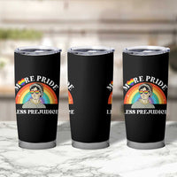 Gay Pride Tumbler Cup More Pride Less Prejudice LGBT Pride Month - Wonder Print Shop