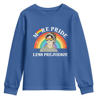 Gay Pride Youth Sweatshirt More Pride Less Prejudice LGBT Pride Month - Wonder Print Shop
