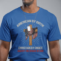 American Dad T Shirt American By Birth Christian By Choice Dad By The Grace Of God Vintage Fathers Day Tee - Wonder Print Shop