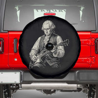 George Washington Rock Star Portrait Spare Tire Cover Funny Electric Guitar Player Founding Father Patriotic Graphic