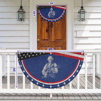 George Washington Rock Star Portrait Patriotic Fan Flag Funny Electric Guitar Player Founding Father Graphic