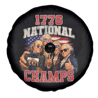 1776 National Champs Funny Founding Fathers Selfie Graphic Spare Tire Cover George Washington and Ben Franklin Cool Sunglasses Patriotic