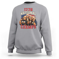 1776 National Champs Funny Founding Fathers Selfie Graphic Sweatshirt George Washington and Ben Franklin Cool Sunglasses Patriotic