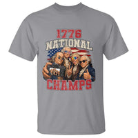 1776 National Champs Funny Founding Fathers Selfie Graphic T Shirt George Washington and Ben Franklin Cool Sunglasses Patriotic