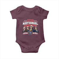 1776 National Champs Est 1776 Vintage Seal Baby Onesie Funny Cool Sunglasses Presidents and Founding Fathers Sports Style Patriotic