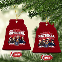 1776 National Champs Est 1776 Vintage Seal Ceramic Ornament Funny Cool Sunglasses Presidents and Founding Fathers Sports Style Patriotic