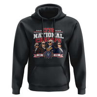 1776 National Champs Est 1776 Vintage Seal Hoodie Funny Cool Sunglasses Presidents and Founding Fathers Sports Style Patriotic
