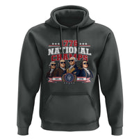 1776 National Champs Est 1776 Vintage Seal Hoodie Funny Cool Sunglasses Presidents and Founding Fathers Sports Style Patriotic