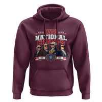 1776 National Champs Est 1776 Vintage Seal Hoodie Funny Cool Sunglasses Presidents and Founding Fathers Sports Style Patriotic