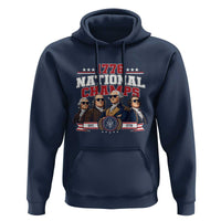 1776 National Champs Est 1776 Vintage Seal Hoodie Funny Cool Sunglasses Presidents and Founding Fathers Sports Style Patriotic