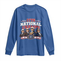 1776 National Champs Est 1776 Vintage Seal Long Sleeve Shirt Funny Cool Sunglasses Presidents and Founding Fathers Sports Style Patriotic
