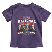 1776 National Champs Est 1776 Vintage Seal Toddler T Shirt Funny Cool Sunglasses Presidents and Founding Fathers Sports Style Patriotic