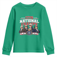 1776 National Champs Est 1776 Vintage Seal Youth Sweatshirt Funny Cool Sunglasses Presidents and Founding Fathers Sports Style Patriotic