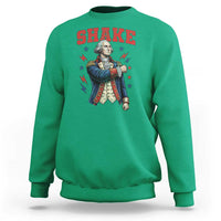 Shake Funny George Washington Patriotic Graphic Matching Sweatshirt Vintage Founding Father Distressed Stars and Lightning Bolts Dynamic Duo