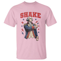 Shake Funny George Washington Patriotic Graphic Matching T Shirt Vintage Founding Father Distressed Stars and Lightning Bolts Dynamic Duo