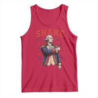 Shake Funny George Washington Patriotic Graphic Matching Tank Top Vintage Founding Father Distressed Stars and Lightning Bolts Dynamic Duo