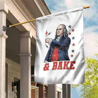 And Bake Funny Benjamin Franklin Patriotic Graphic Matching Garden Flag Vintage Founding Father Distressed Stars and Lightning Bolts Dynamic Duo