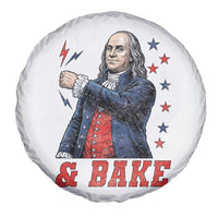 And Bake Funny Benjamin Franklin Patriotic Graphic Matching Spare Tire Cover Vintage Founding Father Distressed Stars and Lightning Bolts Dynamic Duo