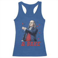 And Bake Funny Benjamin Franklin Patriotic Graphic Matching Racerback Tank Top Vintage Founding Father Distressed Stars and Lightning Bolts Dynamic Duo