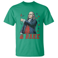 And Bake Funny Benjamin Franklin Patriotic Graphic Matching T Shirt Vintage Founding Father Distressed Stars and Lightning Bolts Dynamic Duo