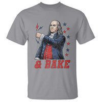 And Bake Funny Benjamin Franklin Patriotic Graphic Matching T Shirt Vintage Founding Father Distressed Stars and Lightning Bolts Dynamic Duo