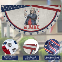 And Bake Funny Benjamin Franklin Graphic Matching Patriotic Fan Flag Vintage Founding Father Distressed Stars and Lightning Bolts Dynamic Duo