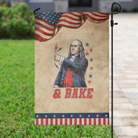 And Bake Funny Benjamin Franklin Graphic Matching Patriotic Garden Flag Vintage Founding Father Distressed Stars and Lightning Bolts Dynamic Duo