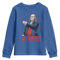 And Bake Funny Benjamin Franklin Patriotic Graphic Matching Youth Sweatshirt Vintage Founding Father Distressed Stars and Lightning Bolts Dynamic Duo
