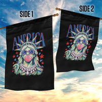 America Statue of Liberty Blowing Bubblegum Garden Flag Star and Glasses Patriotic Summer Vibes Graphic