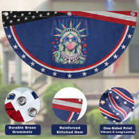 America Statue of Liberty Blowing Bubblegum Patriotic Fan Flag Star and Glasses Summer Vibes Graphic