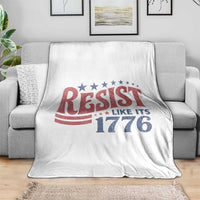 Resist Like Its 1776 Throw Blanket Vintage Distressed Patriotic Political Satire Graphic
