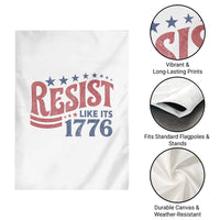 Resist Like Its 1776 Garden Flag Vintage Distressed Patriotic Political Satire Graphic