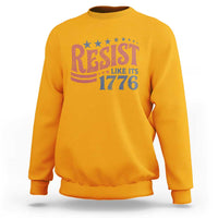 Resist Like Its 1776 Sweatshirt Vintage Distressed Patriotic Political Satire Graphic