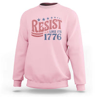 Resist Like Its 1776 Sweatshirt Vintage Distressed Patriotic Political Satire Graphic