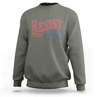 Resist Like Its 1776 Sweatshirt Vintage Distressed Patriotic Political Satire Graphic