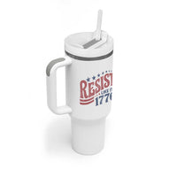 Resist Like Its 1776 Tumbler With Handle Vintage Distressed Patriotic Political Satire Graphic