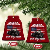 Steam Steel Freedom Stainless American Spirit Ceramic Ornament 250 Years USA Railroad Legend Patriotic Military Jet Flyover Graphic